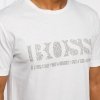 Hugo Boss t-shirt koszulka na krótki rękaw męska biała duży nadruk